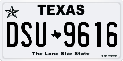 TX license plate DSU9616
