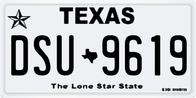 TX license plate DSU9619