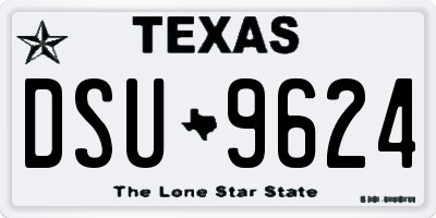 TX license plate DSU9624