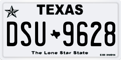 TX license plate DSU9628