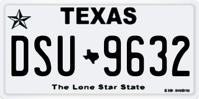TX license plate DSU9632