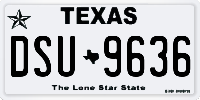 TX license plate DSU9636