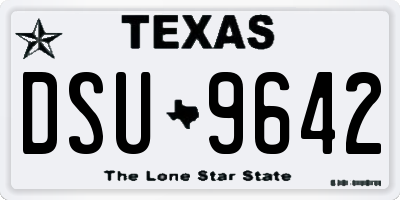 TX license plate DSU9642