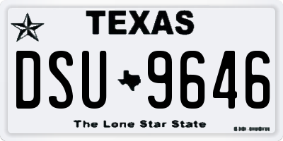 TX license plate DSU9646