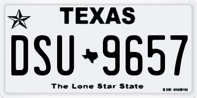 TX license plate DSU9657