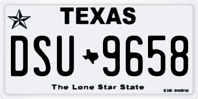 TX license plate DSU9658
