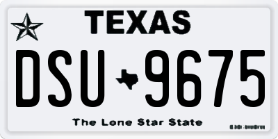 TX license plate DSU9675