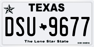 TX license plate DSU9677