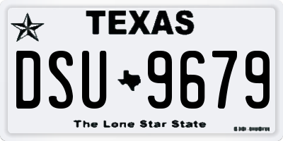 TX license plate DSU9679