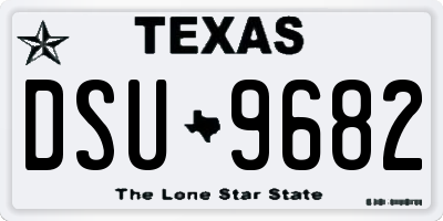 TX license plate DSU9682