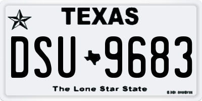 TX license plate DSU9683
