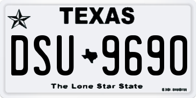 TX license plate DSU9690