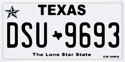 TX license plate DSU9693