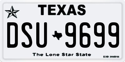 TX license plate DSU9699