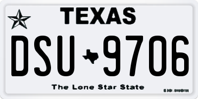 TX license plate DSU9706