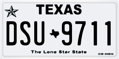 TX license plate DSU9711