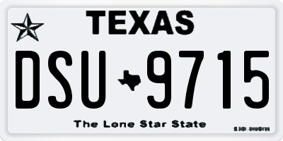 TX license plate DSU9715