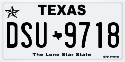 TX license plate DSU9718