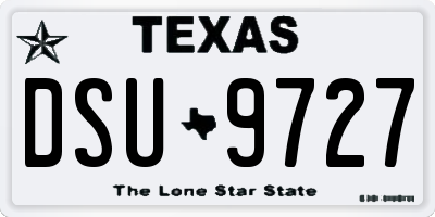 TX license plate DSU9727