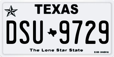 TX license plate DSU9729