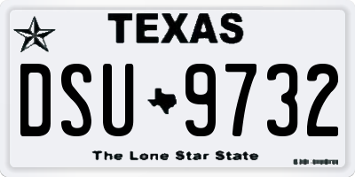 TX license plate DSU9732