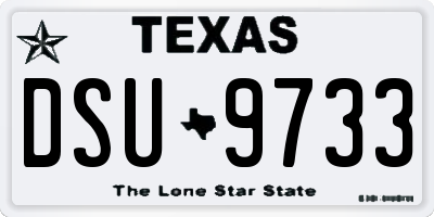 TX license plate DSU9733
