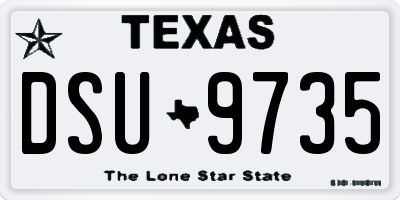 TX license plate DSU9735