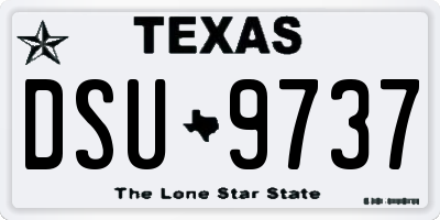 TX license plate DSU9737