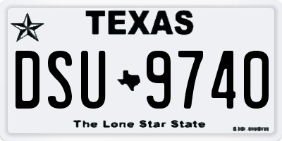 TX license plate DSU9740