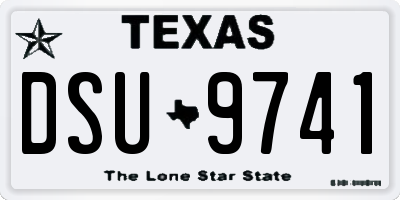 TX license plate DSU9741