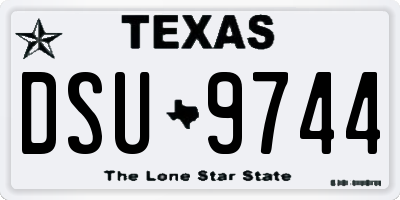 TX license plate DSU9744