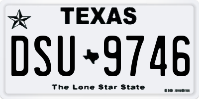 TX license plate DSU9746