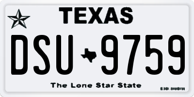 TX license plate DSU9759