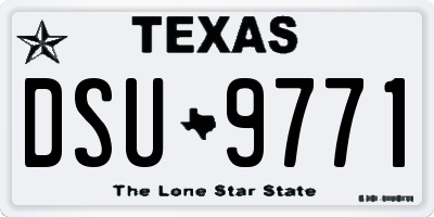 TX license plate DSU9771