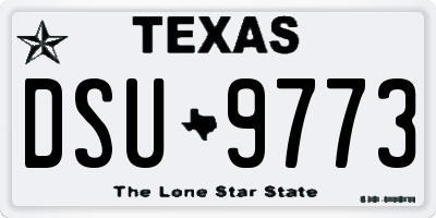 TX license plate DSU9773
