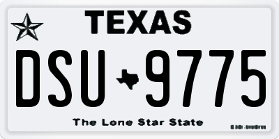 TX license plate DSU9775