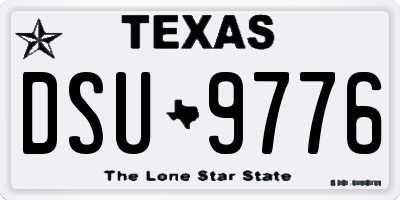 TX license plate DSU9776