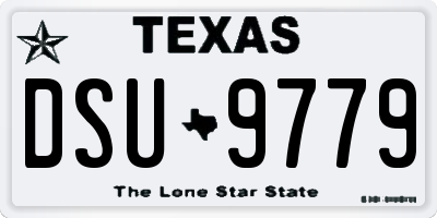 TX license plate DSU9779