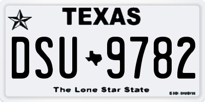 TX license plate DSU9782