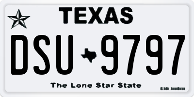 TX license plate DSU9797