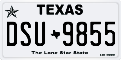 TX license plate DSU9855
