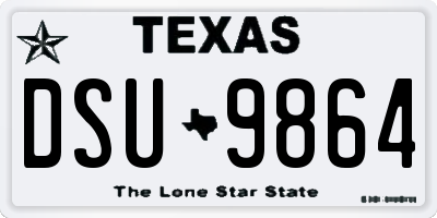 TX license plate DSU9864