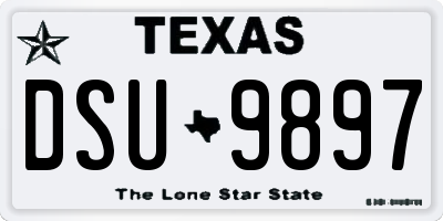 TX license plate DSU9897