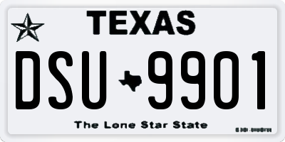 TX license plate DSU9901