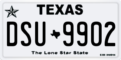 TX license plate DSU9902