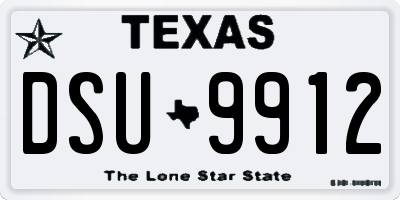 TX license plate DSU9912