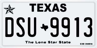 TX license plate DSU9913