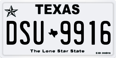 TX license plate DSU9916