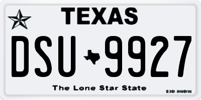 TX license plate DSU9927