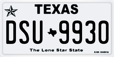 TX license plate DSU9930
